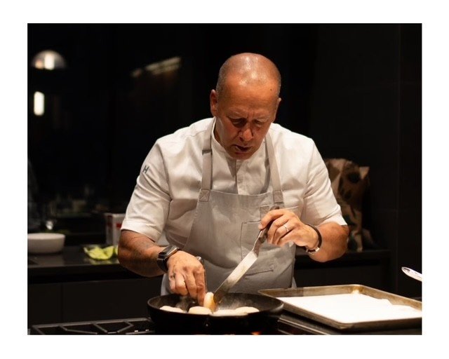 Chef J. Perry preparing a luxury private dining experience in Scottsdale