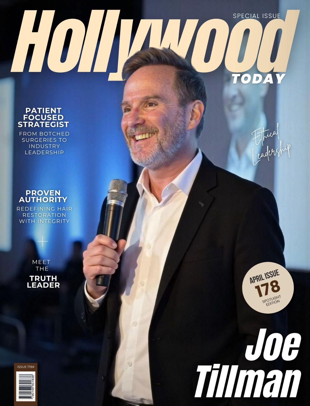 Nina Samira Hollywood Today magazine cover wearing black leather jacket modern fashion editorial portrait